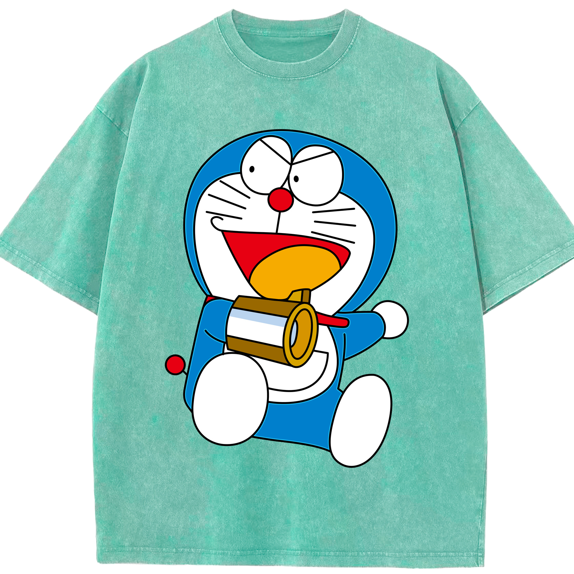 （画像用） ドラえもん Doraemon 綿100% ヴィンテージ風 半袖Tシャツ（フロントプリント）